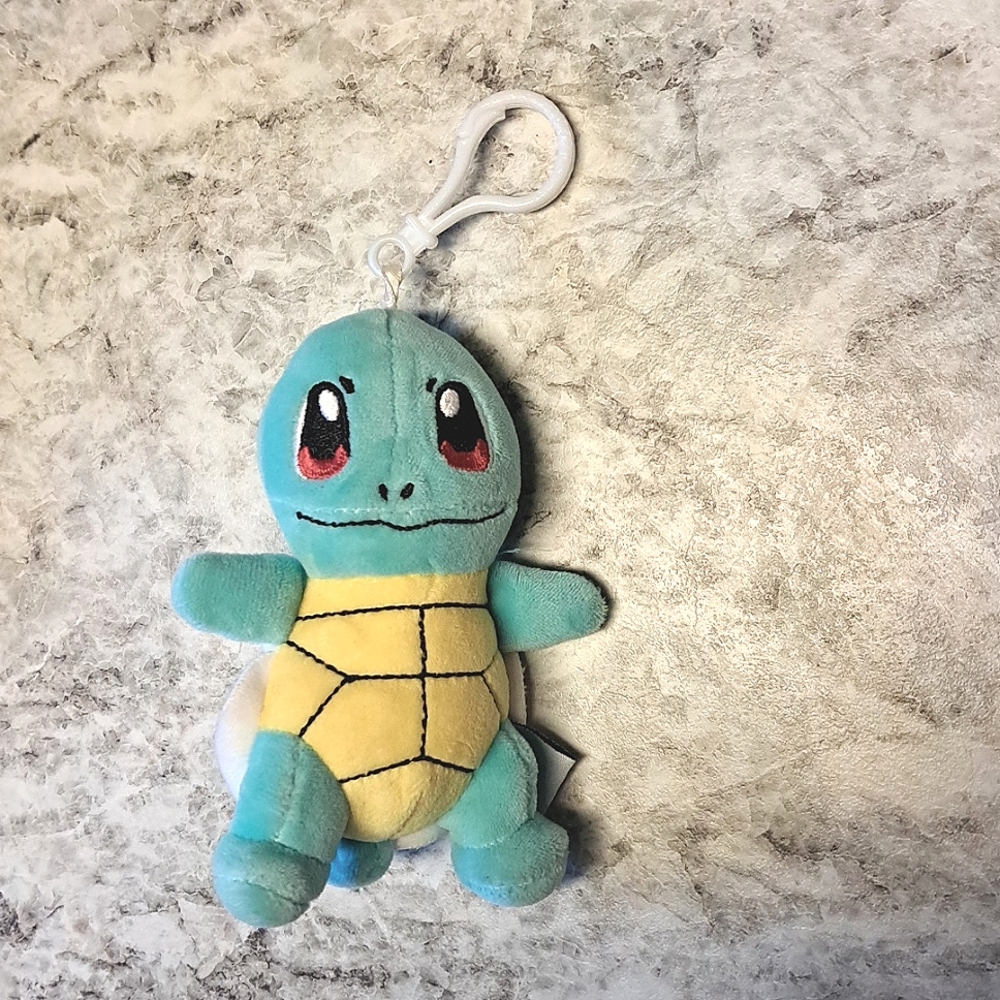 Squirtle plush bag clip